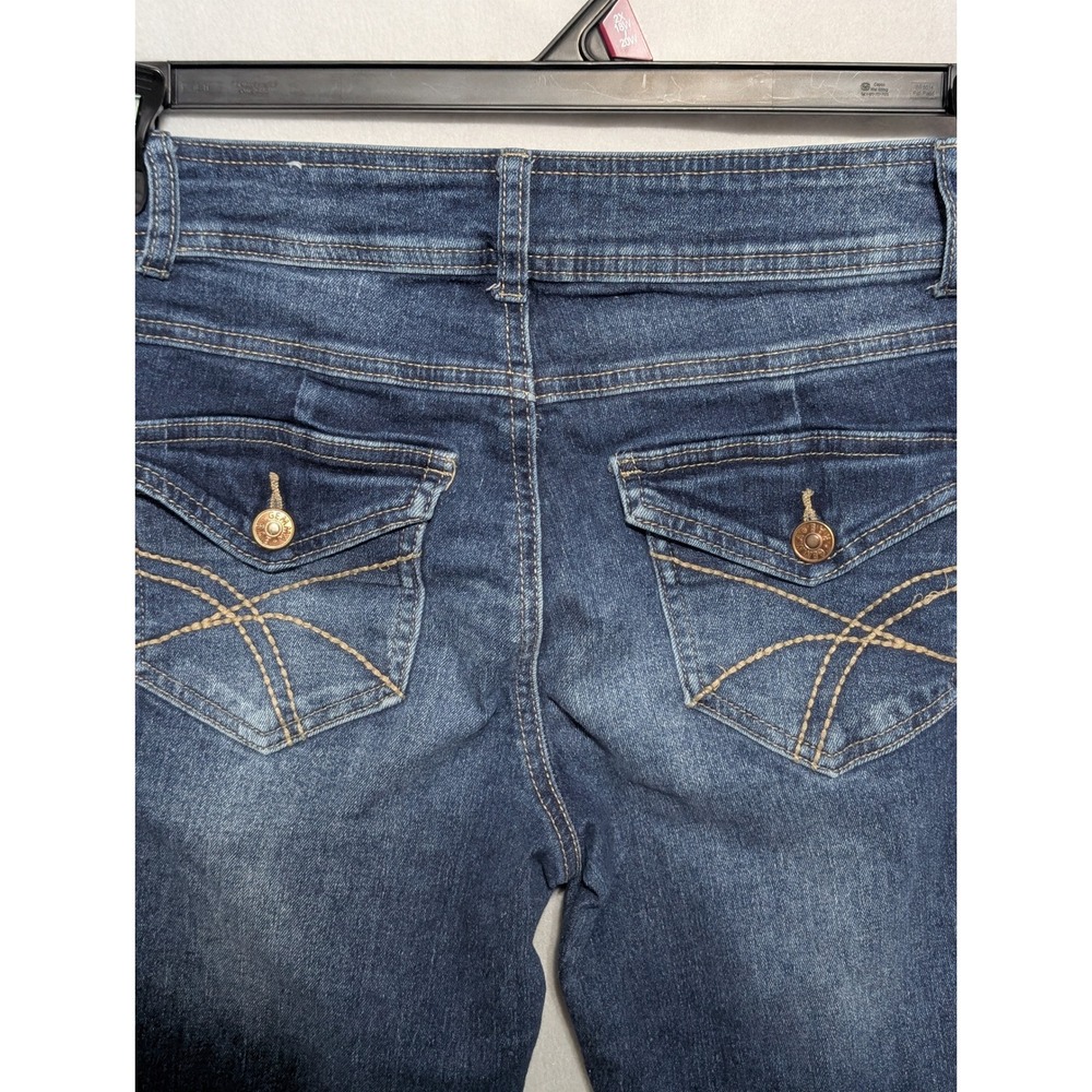 Gemma Rae Flare Leg Jeans Liam Wash Blue Denim Stretch Size 3/26 GHJ0048 - Picture 6 of 7